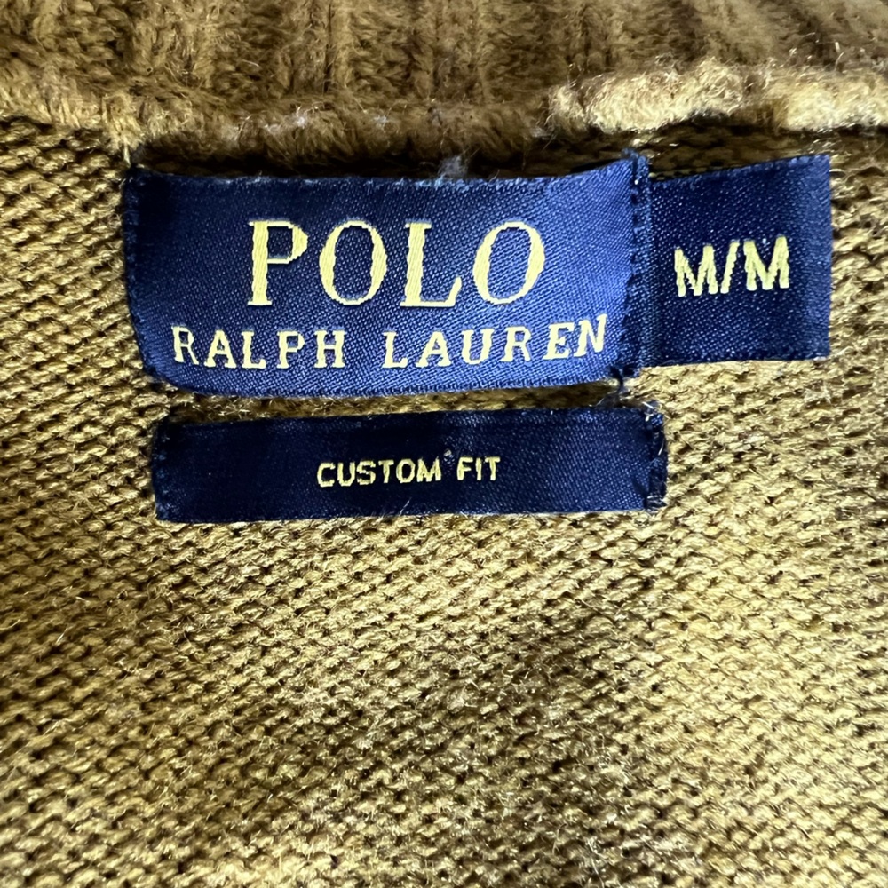 Ralph Lauren Mustard Sweater with Polo Bear - Picture 3 of 6